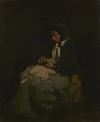 Frau beim Nähen